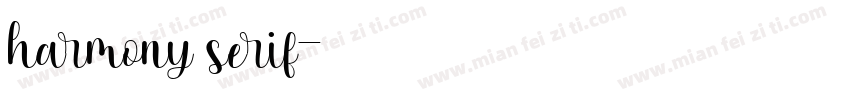 harmony serif字体转换